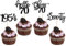 24 Stück 70 Geburtstag Cupcake Toppers Glitter Seventy seit 1955 Prost auf 70 Cupcake Picks Hallo 70 Jahre Geburtstagskuchen Dekorationen für glückliche 70 Geburtstag Jubiläum Party Schwarz