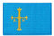 Parche Bordado de Bandera de Comunidades de España con parte trasera de gancho y bucle by Elitex Training (Asturias)