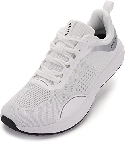 WHITIN Herren Zero Drop Laufschuhe + breite Zehenbox, Weiss/opulenter Garten, 43 EU