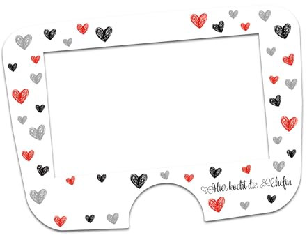 Displayrahmen Dekor Folie Aufkleber kompatibel mit Küchenmaschine SILVERCREST Monsieur Cuisine smart SKMS 1200 A1 F6 Küchengerät wasserfest R199 (altes Modell F6, 03 Hier kocht die Chefin)