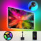 Luminea Home Control TV Backlight: TV-Hintergrundbeleuchtung mit Kamera, RGB-IC-LEDs, WLAN, App, 55–65 (Fernseh Hintergrundbeleuchtung, TV Hintergrundbeleuchtung 55 Zoll, Hintergrundbeleuchtungen)