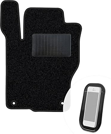 moto-MOLTICO Fahrer Fußmatte Auto Velours Fahrerseite Autoteppiche Schwarz Fahrermatte 1-teilig passend für Mercedes-Benz GLK X204 2008-2015