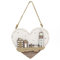 Carousel Home Heart Shaped Beach Hut Nautical Plaque | Decorative Coastal Hanging Beach Sign Nautical Wall Art | Seaside Sign Nautical Decor - 16cm