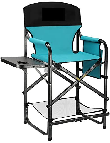 RALIRA Klappstuhl, zusammenklappbar, hoch/kurz, Regiestuhl, tragbare Outdoor-Stühle, unterstützt 159 kg, Strand-Freizeit-Rückenlehne für Camping, Wandern, Angeln