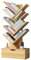 8 Tier Tree Bookshelf, 8 Shelf Bookcase with Drawer, Free Standing Tree Bookcase, Modern Book Shelf Strong Bearing Capacity Space Saving Book Storage Tree Bookshelf Living Room Decor (Wooden Color)