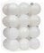 24 Pieces 60mm Christmas Balls Decoration Shatterproof Christmas Tree Baubles Glitter Christmas Hanging Ball for Holiday Wedding Party Decoration, White