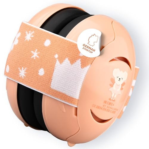 Schallwerk ® Mini+ (Koala Peach) - Ohrenschützer für Kleinkinder - Hochwertige Lärmschutz Kopfhörer Kinder - Gehörschutz Kinder, Gehörschutz Baby, Ohrenschützer Baby Kopfhörer Lärmschutz