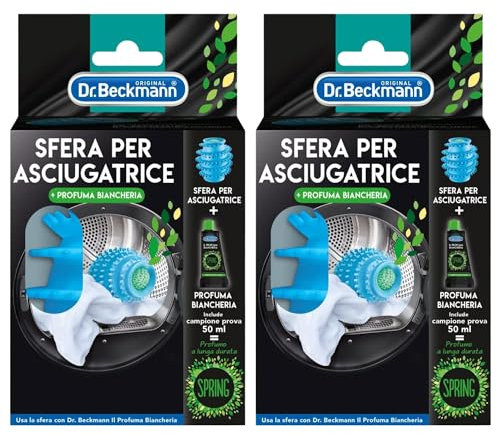 2x Sfera Per Asciugatrice + Profuma Biancheria Da 50ml SPRING