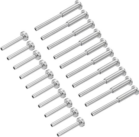 QUARKZMAN 20 Coppie Kit Cavi Ringhiera Invisibile, Tenditore e Terminale Nascosti 1/8 Acciaio Inossidabile T316, Ferramenta Ringhiera Cavo Montanti Legno/Metallo 2x2, 4x4, Argento