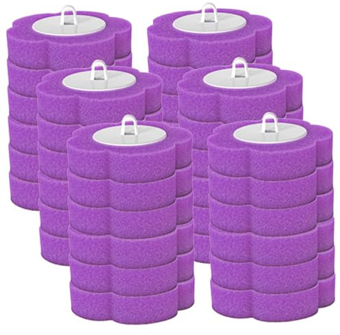 Toilet Cleaner Refill Pads, Disposable Toilet Cleaning System Refills, 36PCS Toilet Brush Head, Flat-shape Toilet Wand Refills, Portable Toilet Brush Replacement for Loo Bathroom Lavatory Purple
