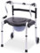 Bedside Commode, Shower Chair, Raised Toilet Seat Walkers for seniors Walking Frame,Walking Frame 2 Wheeled Rollator Walker Commode Over Toilet Chair with Padded Seat And Back Heig VBTJWRFE