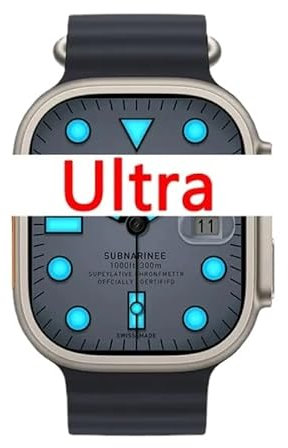 2024 Originale HK8 Pro Max Ultra GEN 2 Smart Watch Uomo 49mm AMOLED 2.15 pollici High Refresh NFC ChatGPT Smartwatch PK Hello Watch 3PLUS (nero)