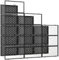 Pinkpum 12 pcs Clear Shoe Boxes, Stackable Plastic Shoes Storage Organiser, Fit Size 9.5, Foldable Sneakers Containers with PP Door Panels, Great Substitute for Shoe Rack, Black
