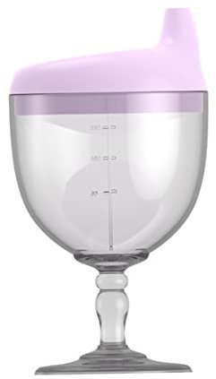 Baby Sippy Cup, tasses ginores en bassin en plastique, pas de gobelets pour enfants pour les enfants pour l'eau de lait (violet)