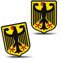 SkinoEu 2 x Vinyl Aufkleber Autoaufkleber Deutschland Deutsche Wappen Flagge Fahne Deutscher Adler Stickers Auto Moto Fahrrad Helm Fenster Tuning B 78