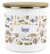 Purely Home Seaside Maritime Zuckerdose – Segeln Angeln Küste Geschenk – Metall/Emaille Medium Küche Heißgetränke Vorratsbehälter