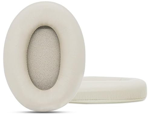 Ersatz-Ohrpolster für Sony WH-1000XM3 Over-Ear-Kopfhörer, kompatible WH1000XM3-Ohrpolster mit weicherem Proteinleder, geräuschisolierender Memory-Schaum (Silber)