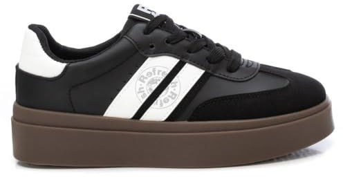 REFRESH - Zapatilla Mujer Negro - Calzado Cómodo y Versátil - Moda Casual - Modelo 17281904 (Talla 41)