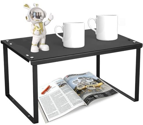 Alzatina cucina Zaxiva in metallo – Porta spezie salvaspazio per cucina e bagno, organizer versatile per spezie, trucco e utensili da cucina, ideale come mensole e ripiani salvaspazio
