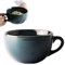 Grande Tasse à Café, Grande Tasse en Céramique de 700ml, Saladier, bol à Céréales avec Poignée, bol à Muesli, bol à Soupe Extra Large, Cadeau d anniversaire pour Parents (Vert Foncé)