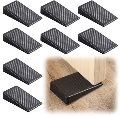 Grevosea 8 Stück Türstopper Gummi Türstopper Keil Möbelkeile Gummi Rutsch Anti Rutsch Türkeil Keil für Alle Böden Keile Kunststoff für Hartböden,Badezimmer, Balkontür, Kinderzimmer-1.9*1.14*0.4inch