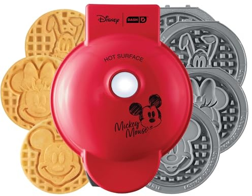 Disney | Dash MultiMaker® Mini Maker System - Electric Waffle Maker & Swappable Plates - 1 MultiMaker®, 4 Plates, Mickey Mouse & Friends Design, Aluminum