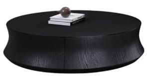 LINKIO Couchtisch Klein Schwarzer Runder Couchtisch Wohnzimmer Home Moderner Cloud Couchtisch ModerCenter-Tisch für das Wohnzimmer