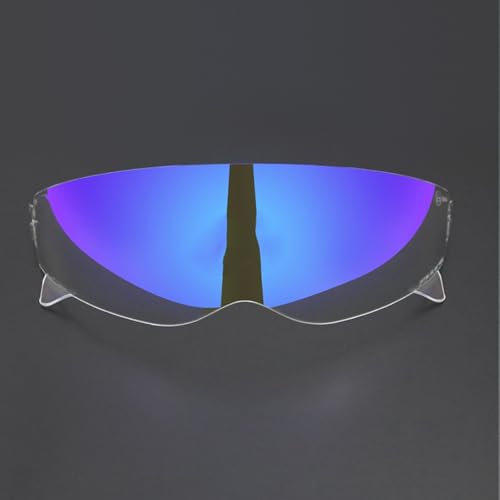 THOMIX Visiera Casco Moto per Scorpion EXO Covert Combat, Sostituzione della Visiera della Lente del Casco del Parabrezza del Motociclo Visiera Colorata Accessori per Casco da Moto,A Aurora Blue