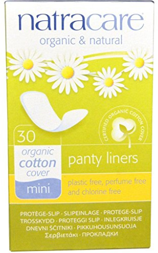 Natracare Mini Pantyliner (Pack of 30) - Unscented, Chlorine Free, Biodegradable & Compostable