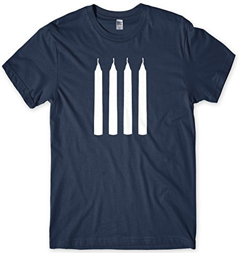 Daytripper Fork Handles Four Candles Mens Funny T-Shirt Navy