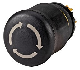 Eaton 271499 Stopp-/Halt-Taste, unbeleuchtet, Schwarz, Drehentriegelt