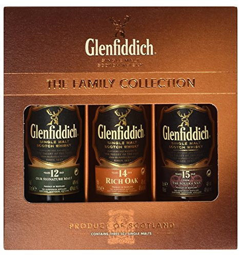 Glenfiddich Single Malt Scotch Whisky, 3 x 5cl