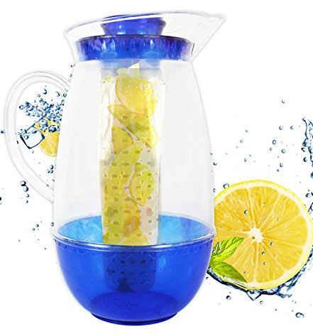 Fruit Infuser Jug Pitcher Water Health Juice Maker Flavoured Drink Plastic 2.5L