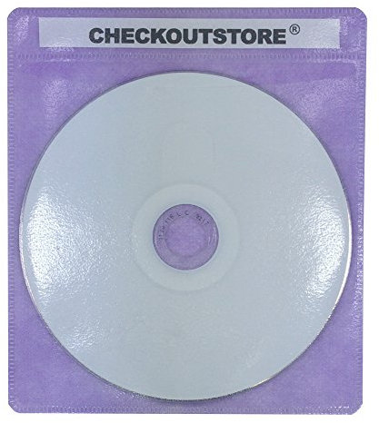(300) CheckOutStore PREMIUM CD Double-sided Storage Plastic Sleeve (Purple)