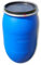 Fût alimentaire 220 litres ouverture totala, baril polyéthylène bleu (22119)
