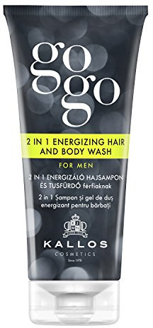 Kallos GOGO 2in1 Energie Haarshampoo und Duschbad für Männer, 2er Pack (2 x 200 ml)