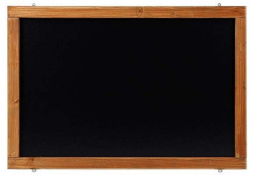 Rustikale Tafel Kreidetafel Wandtafel Küchentafel mit Holzrahmen zur Beschriftung mit Kreide im Landhausstil in verschiedenen Größen und Farben (Teak, 60x90cm)