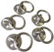 Augplatte rund mit Ring Edelstahl rostfrei V4A 5 Stück (33 mm)