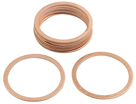 sourcing map 10 pc 32mm Dia Interne joint étanchéité cuivre anneau Auto