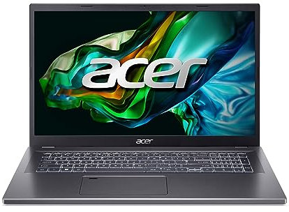 Acer Aspire 5 (A517-58M-344H) Laptop | 17,3 FHD Display | Intel Core i3-1315U | 8 GB RAM | 512 GB SSD | Intel UHD Grafik | Windows 11 | QWERTZ Tastatur | grau