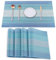 HeloHo Tischsets / Platzsets, hitzebeständig, waschbar, rutschfest, gewebtes Vinyl, Blau, 4 Stück