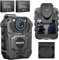 BOBLOV T5 1440P Security Body Camera with Sound, Built-in 128GB Personal Bodycam, Two Batteries with Dock, Police Body Worn Camera for Law Enforcement, Patrol, Night Vision, File Protection
