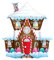 Qualatex 14645 - Supershape Folienballon - Lebkuchenhaus - ca. 94 cm hoch