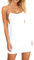 JFAN Robe De Dames Ete Bretelle Dos Nu VêTements Mini Jupe Clubwear Stretch Dress Blanc M
