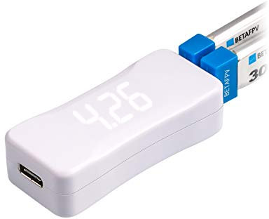 BETAFPV BT2.0 1S Battery Charger Voltage Tester Type-C Charger V2 4.35V/5V 1A/2A for 1S Lipo RC Battery Like 300mAh 1S 450mAh 1S 260mAh 1S with BT2.0 Connector