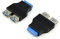 RHINORO (Pack of 2) USB 3.0 SuperSpeed Motherboard Header 20 Pin to 2 USB A Port Socket USB Female Adapter Connector Hub