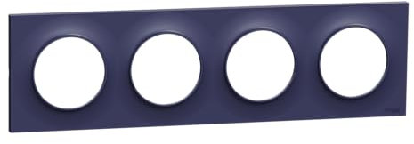 Schneider Electric - Odace Styl, plaque Cobalt 4 postes horiz./vert. entraxe 71mm - S550708