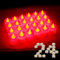 UHAT Pack of 24 Flameless Battery Tea Lights Candle Assorted Color, Dia 1.5 Fake Candle for Celebration, Party (Red)