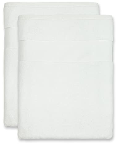 BANANALU Saunatuch XL - XXL 100x180cm Qualität 100% Baumwolle 600g/m2, 2 Stück, White, 100x180cm, 600g/m2