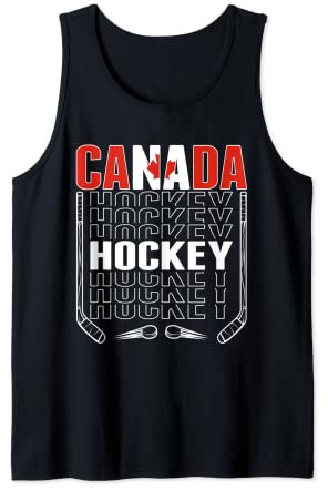Canada Ice Hockey Fans Jersey Kanadische Flagge Hockeyschläger Tank Top